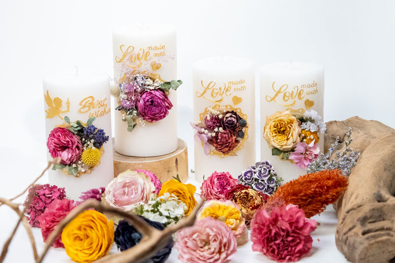 Bloom Candle 季節の花々やハーブで彩ったオリジナルキャンドル – Nama candle | 生キャンドル®