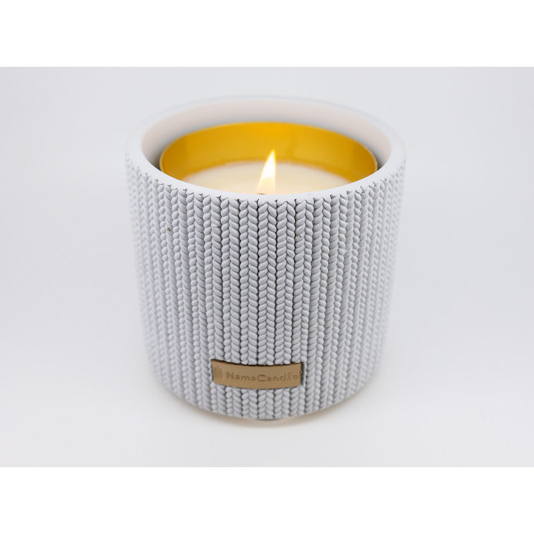 コンクリートカップ ホワイトニット| コンテイナー – Nama candle | 生